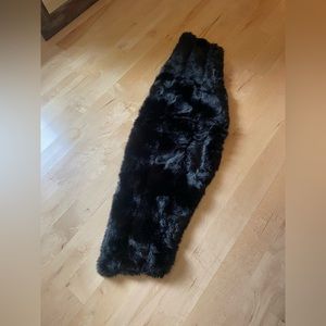 Black Faux fur shawl